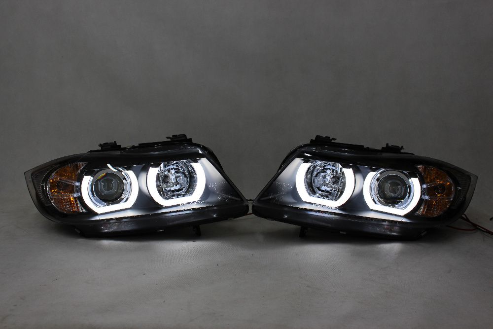 Lampy reflektory przednie przód BMW E90 05-08 D1S RINGI LED U-BAR NOWE