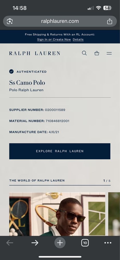 Ralph Lauren Ss Camo Polo slim fit