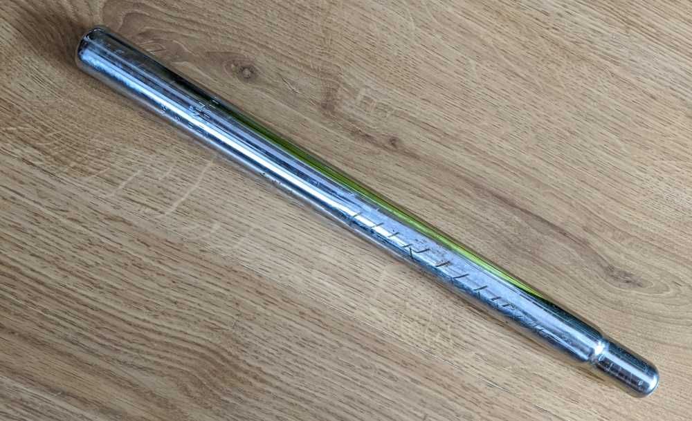 Sztyca rura podsiodłowa stalowa chromowana 25,4 mm 1" - 350 mm - 22 mm