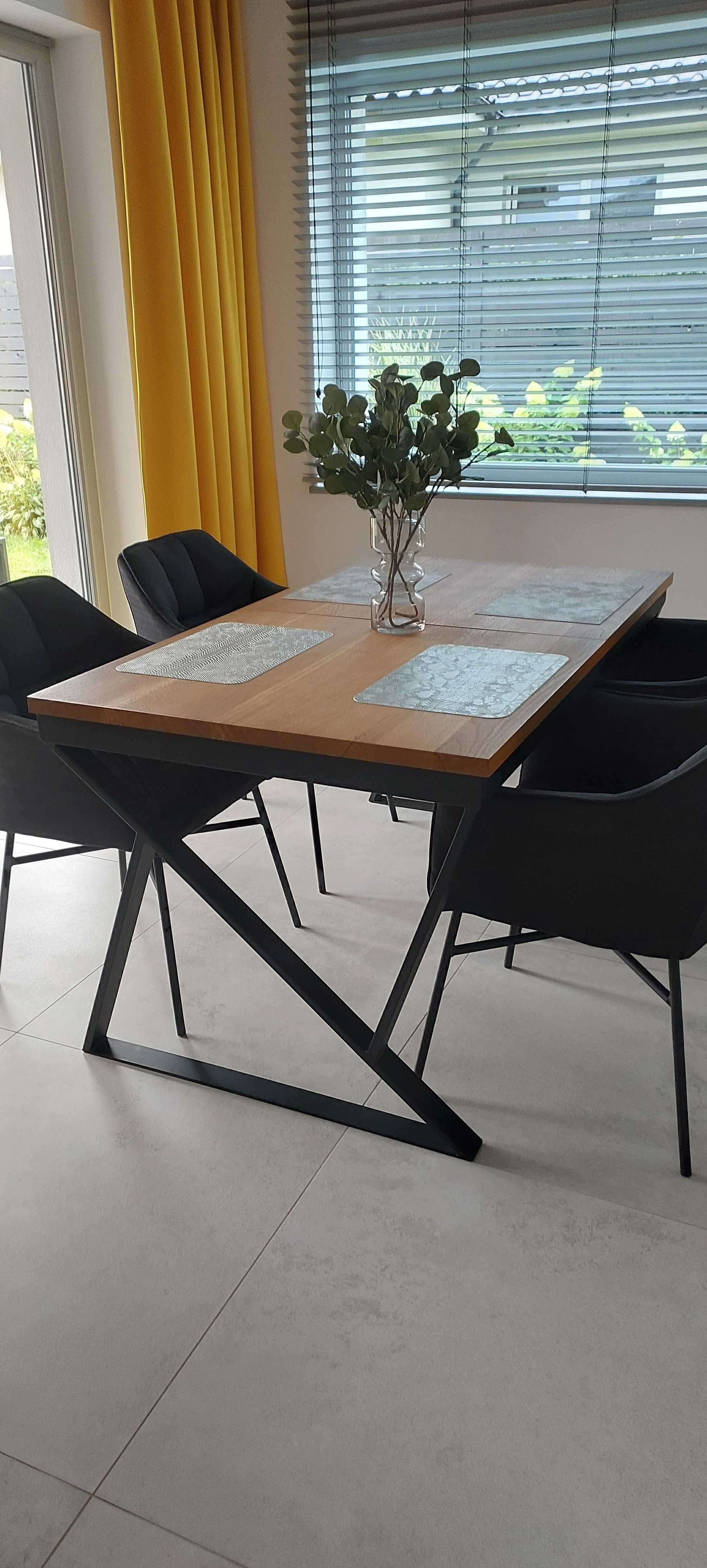 Stół dębowy loft rozkładany