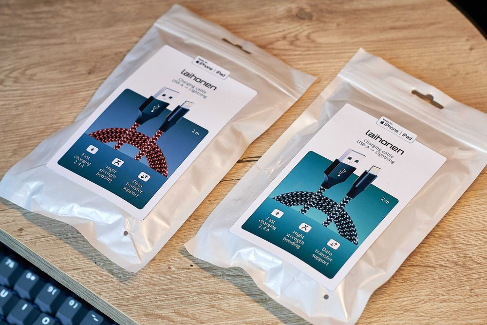 Кабелі для iPhone Laihonen, USB-A, USB-C, 1м, 2м – MFi сертифіковані