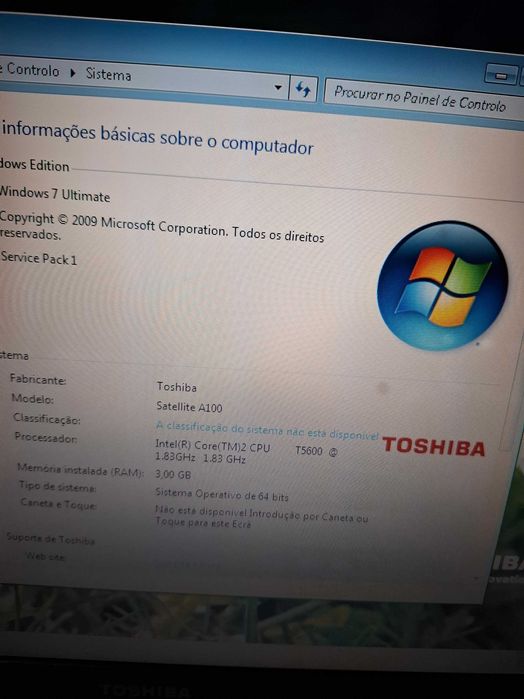 Toshiba A100 Windows7 3gbram Disco 160gb RF184