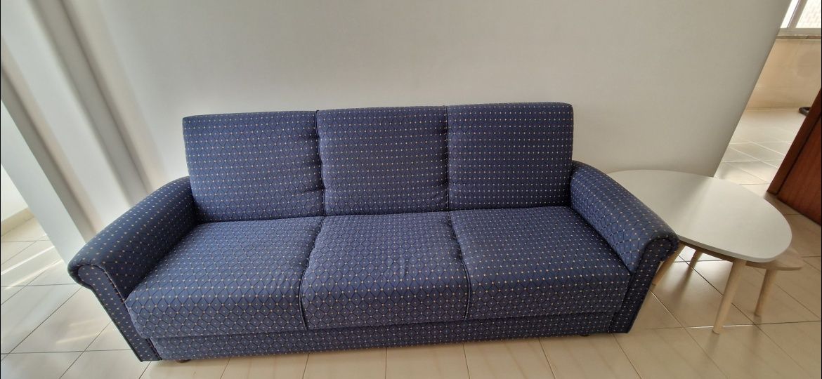 Sofà Cama 2, 1 metros Azul