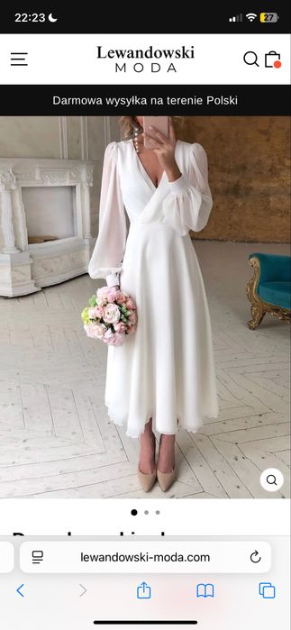 Jesienna Sukienka ślubna