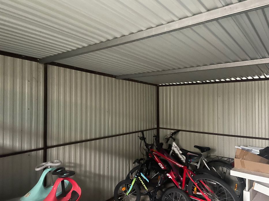 Garaż na dwa auta blaszany blaszak 6x5m grafit stan bdb