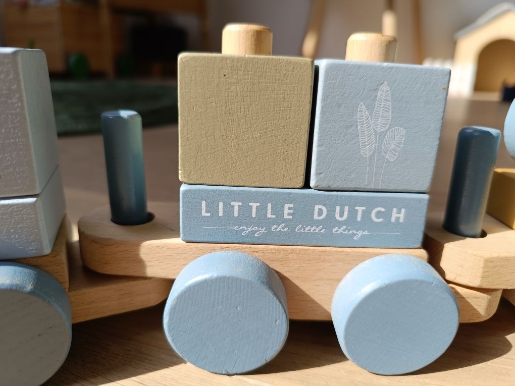 Little Dutch pociąg klocki drewniane