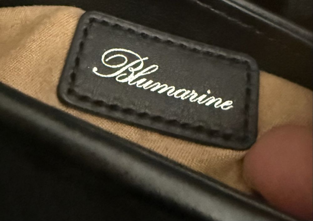 Сумка blumarine чорна з натуральним хутром