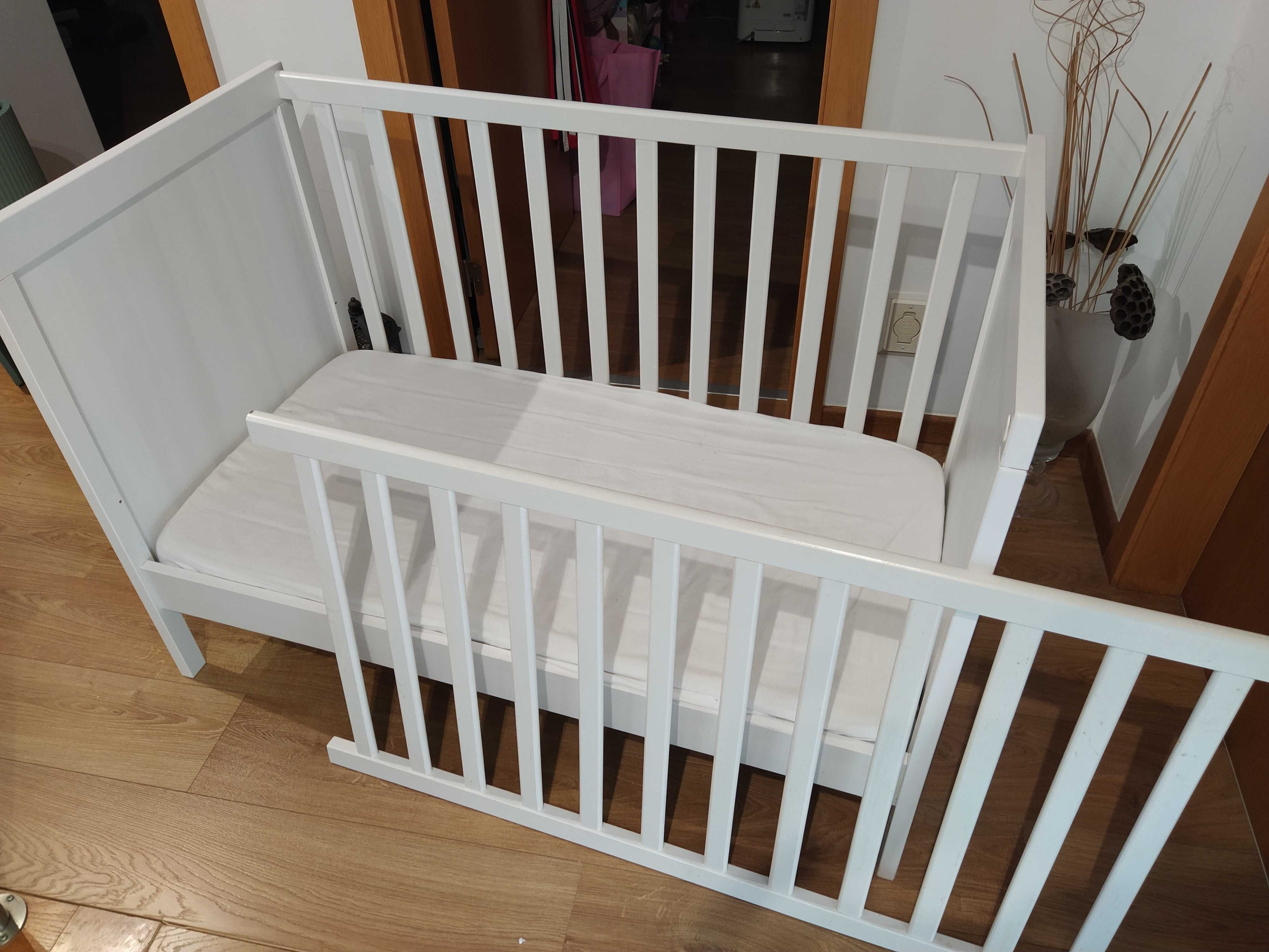 Berço IKEA - SUNDVIK 60x120cm branco + Colchão e resguardo