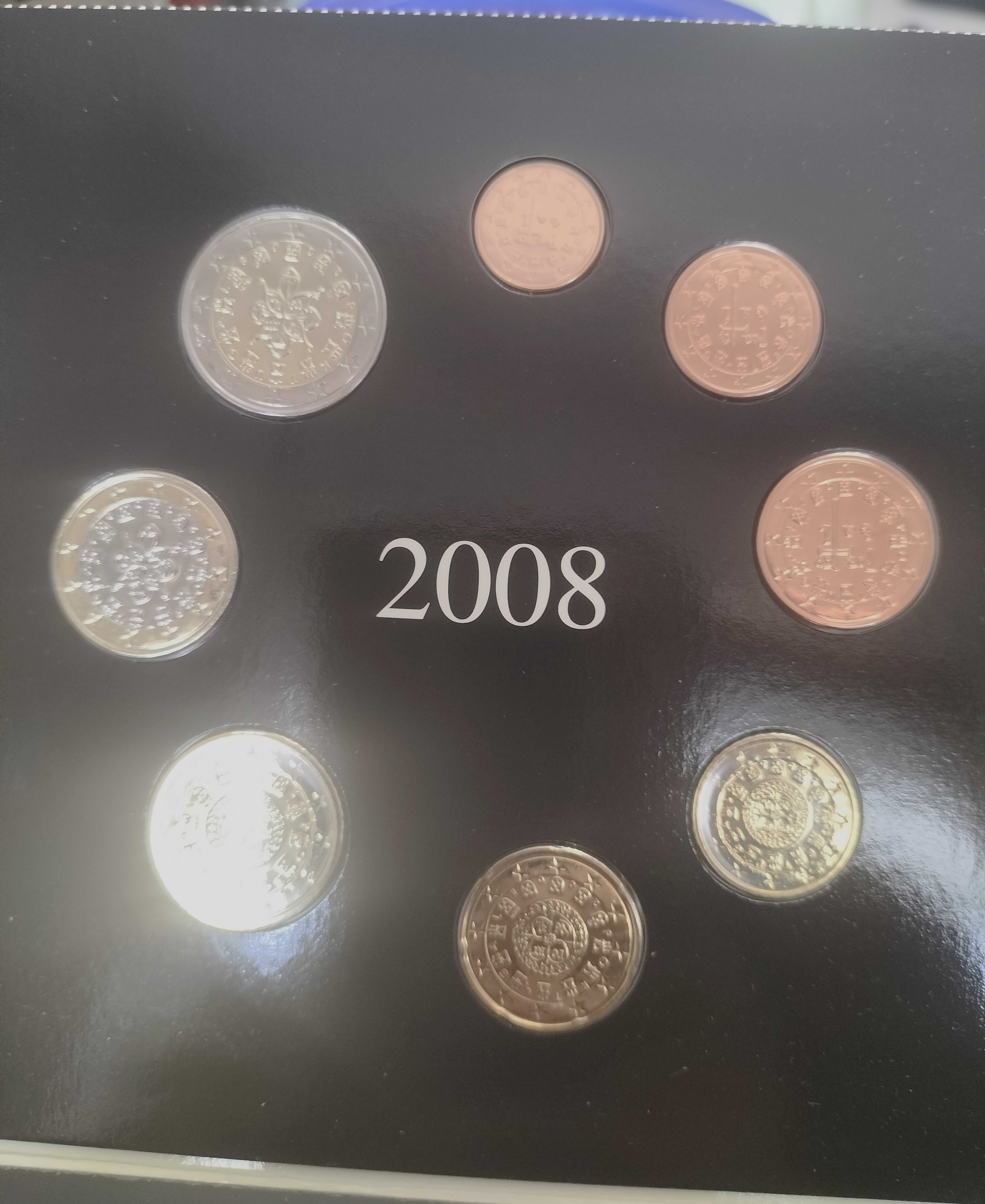 Sets de moedas BNC de Portugal 2022, 2004 e 2008