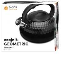 Nowy czajnik czarny Geometric 3L indukcja gaz