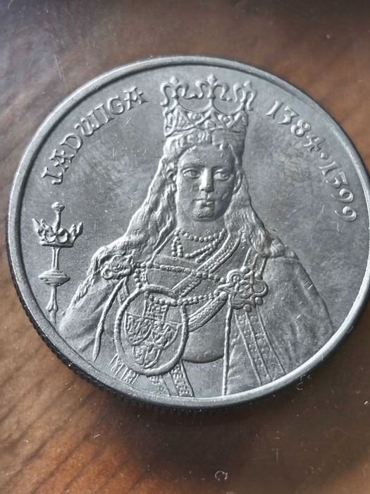 PRL, Moneta 100 zł Jadwiga 1988r. Bez znaku PROJEKTANTA! Rzadka