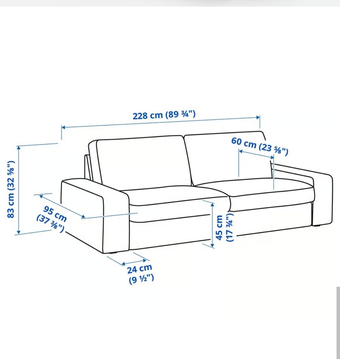 Sofá 3 lugares ikea Kivik