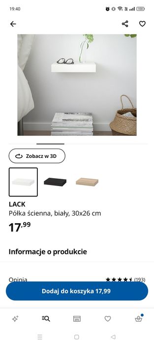 Półki Ikea białe nowe