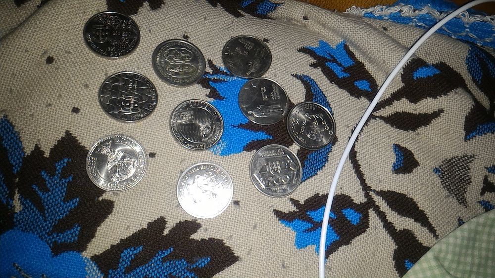 11 moedas de 200 escudos decorativas do tempo das descobertas