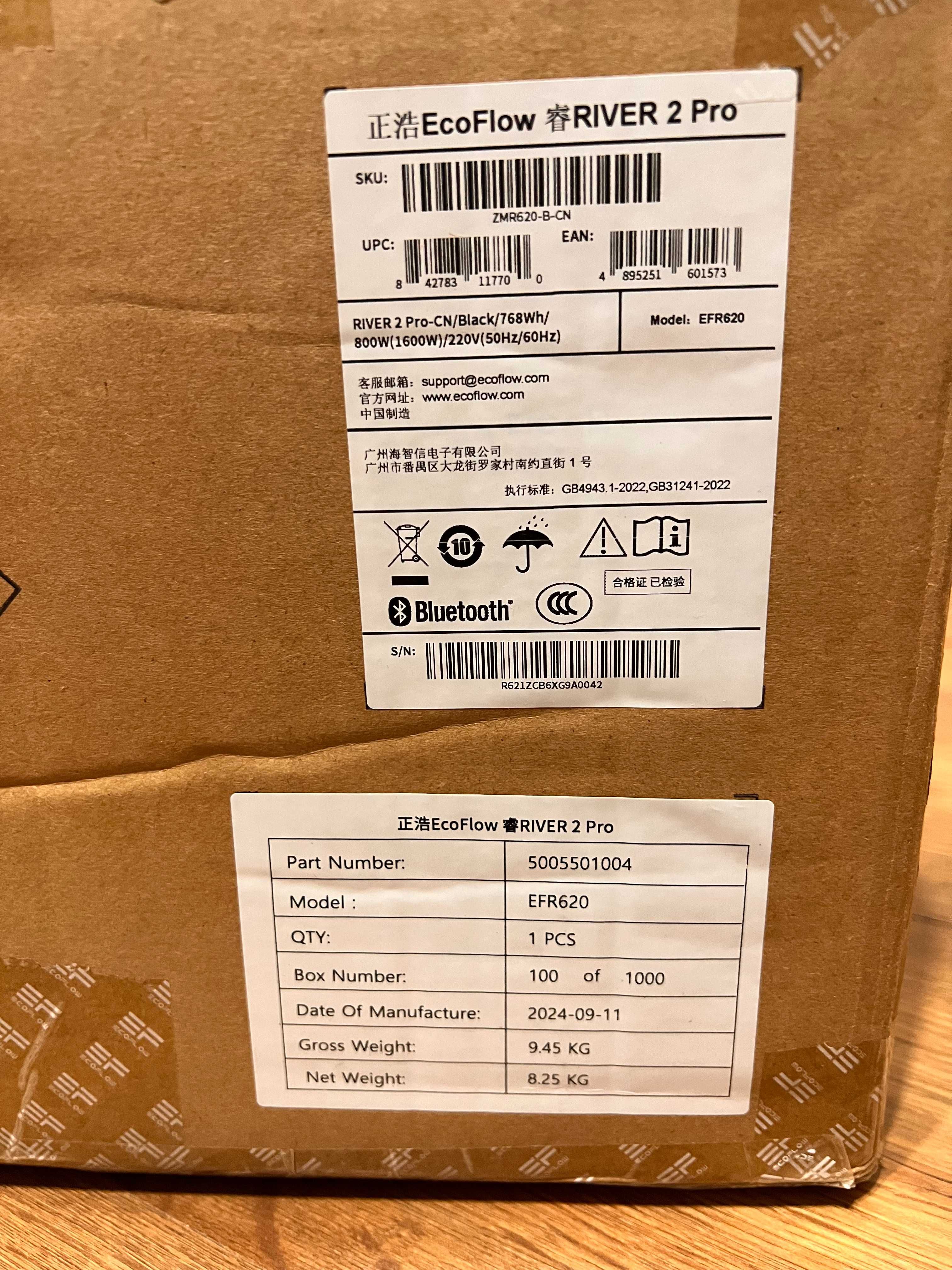 Ecoflow River 2 Pro 1600w \ 768Wh Єврокабель та eu перехідники