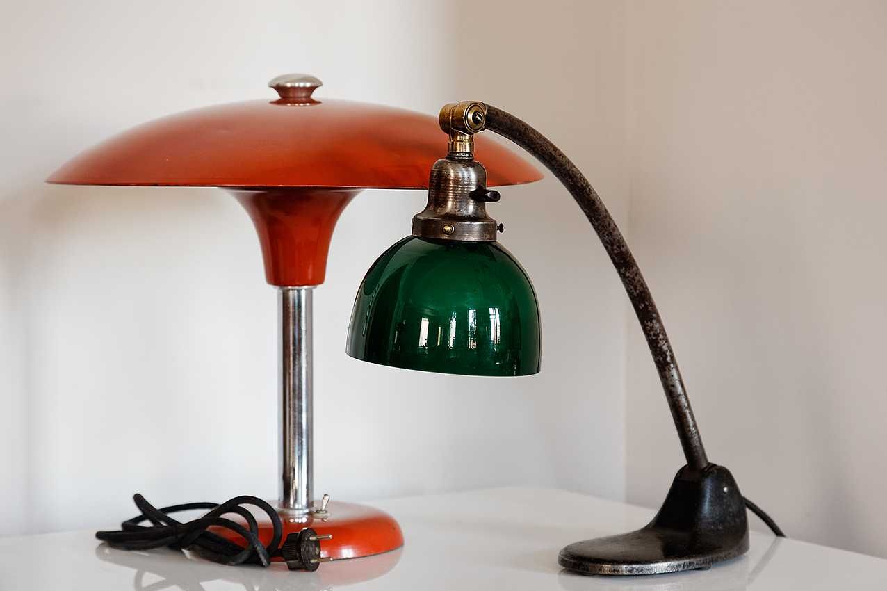 Lampka biurkowa Siemens L100, industrial, design Bauhaus, 1929r.