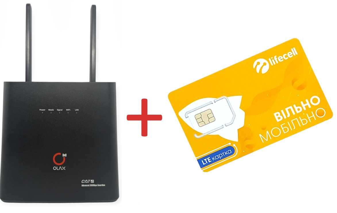 4G роутер Olax Олакс AX9 PRO Wi-Fi модем дві антени + лайф безліміт