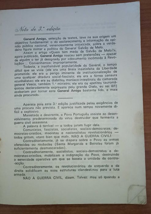 General Amigo 3ª Edição (1975)