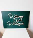 Witamy Gości Weselnych Tablica powitalna tablica ślubna Butelkowa ziel