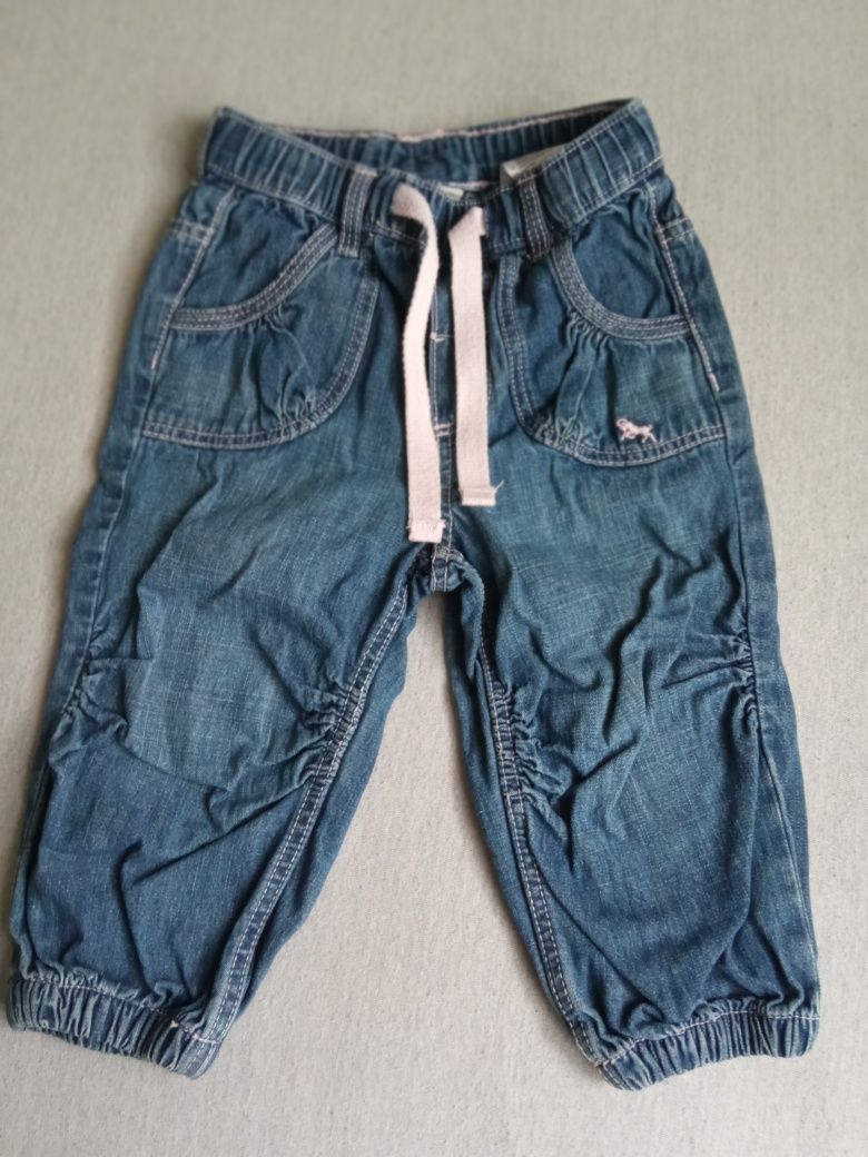 Spodnie niemowlęce jeansowe H&m 80