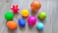 Piłki sensoryczne Hencz Toys 5 sztuk + do wody zamykane canpol