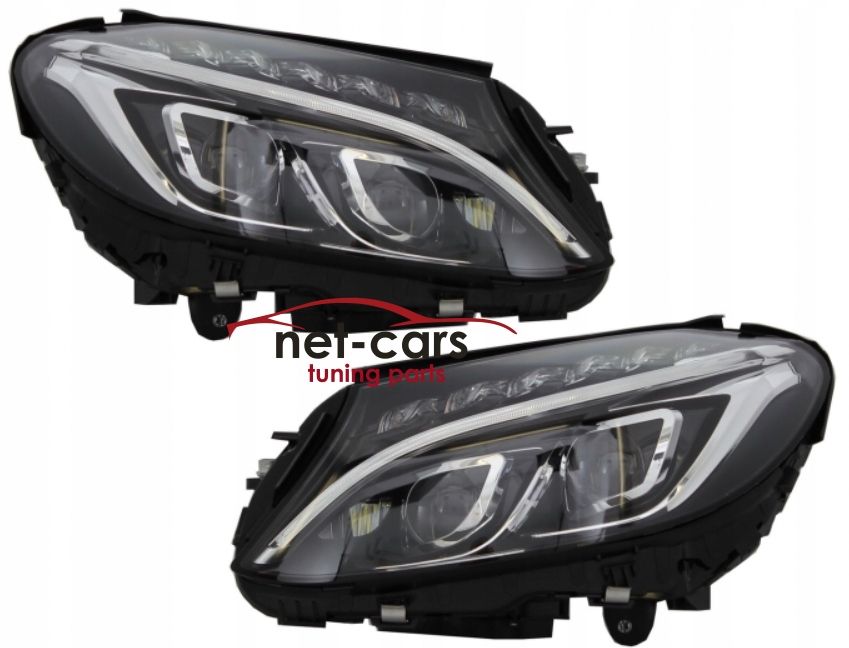 Reflektory lampy przód MERCEDES C W205 -18 FULL LED XENON