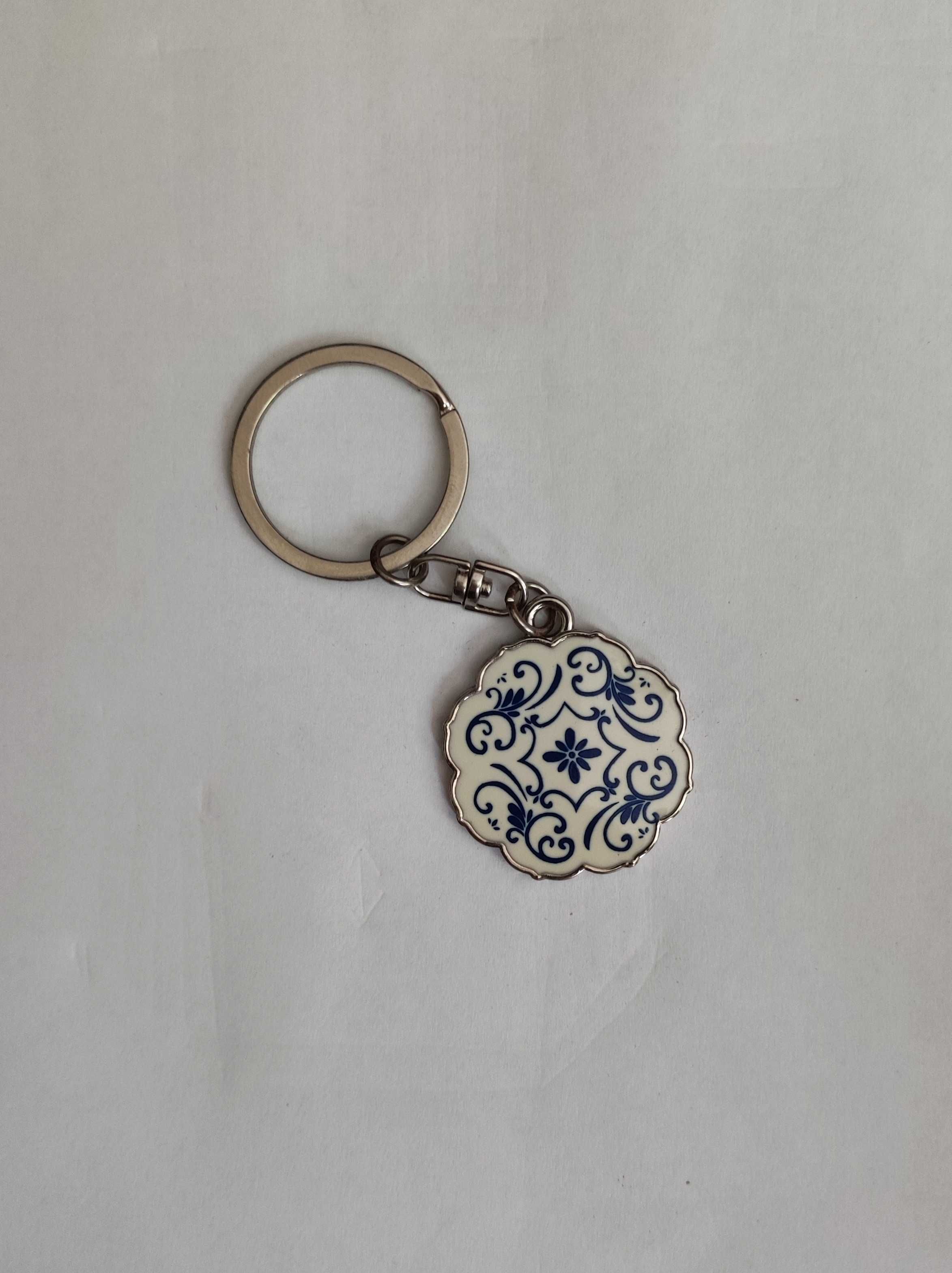 Porta chaves (novo) motivos orientais branco azul