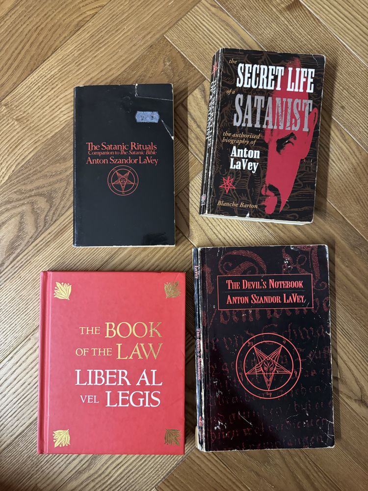 Zestaw książek - Anton Lavey, Alister Crowley - satanizm, okultyzm
