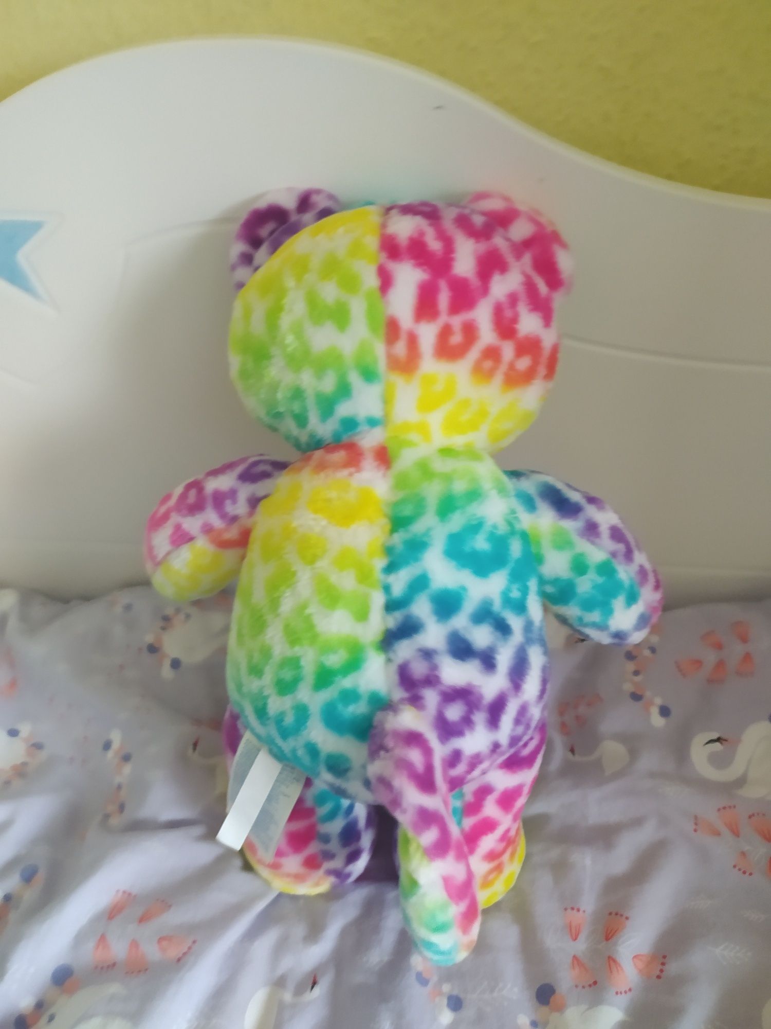 Pluszowy tęczowy miś lampart Build a bear kolorowy średni USA