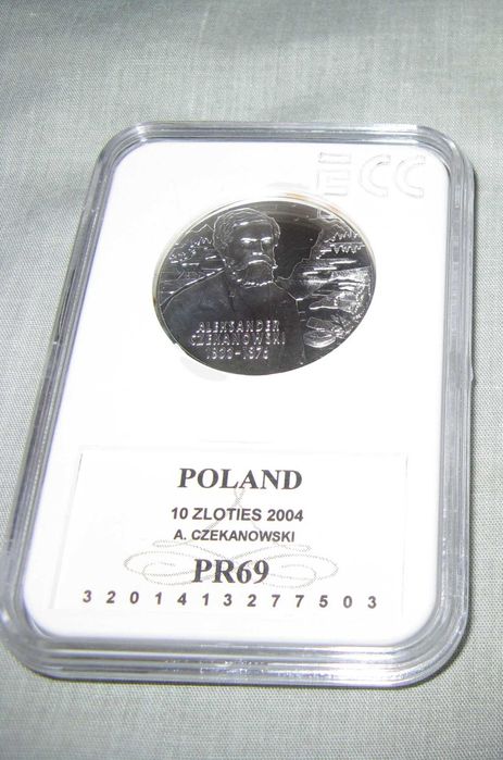10 zł 2004r. - Aleksander Czekanowski - PR69 - moneta kolekcjonerska
