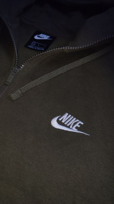 Зіп-худі Nike NSW Essentials khaki olive fleece НЕ ЧОРНА!!! (Розмір L)
