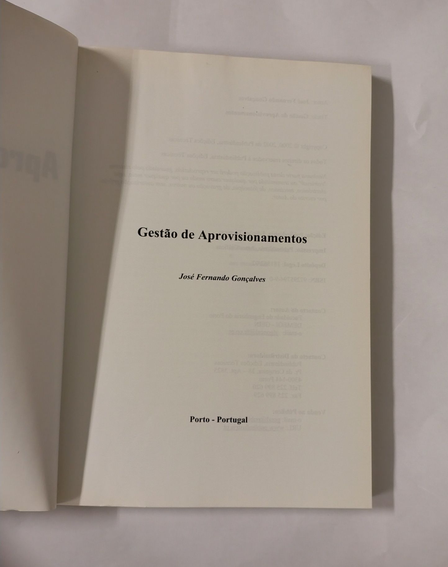 Gestão de Aprovisionamentos, de José Fernando Gonçalves