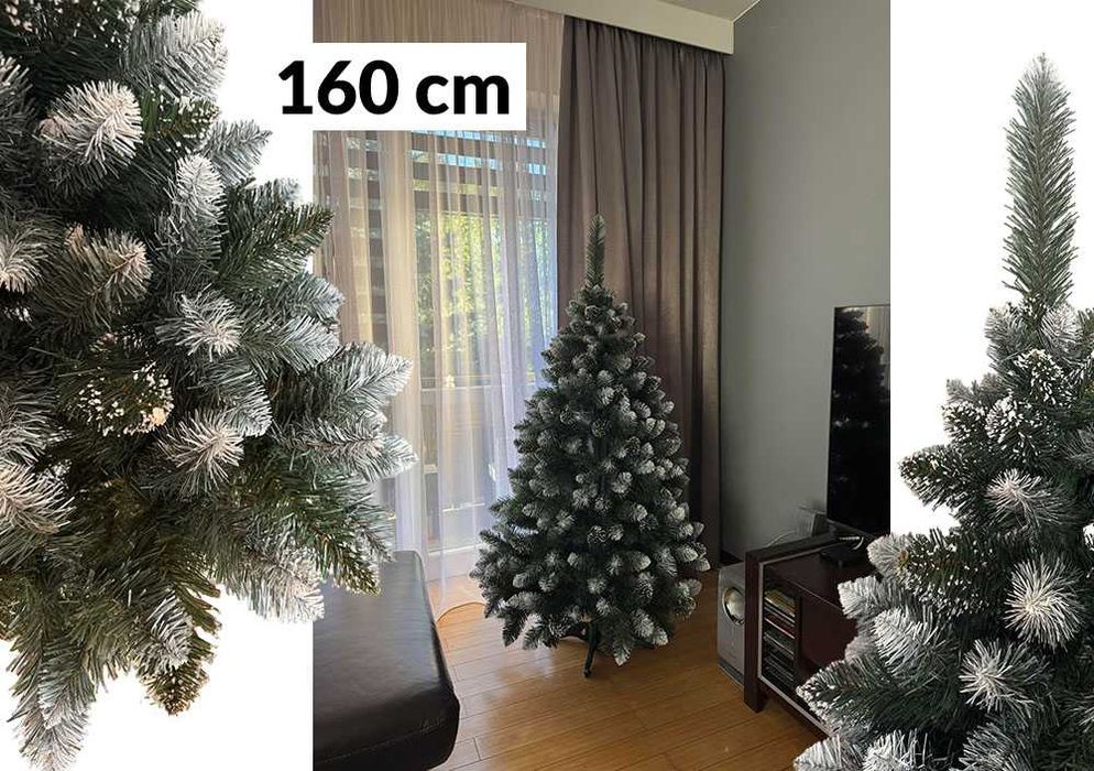 Sztuczna choinka na stojaku 160 cm 1,6 m gęsta jak prawdziwa 180 | 220