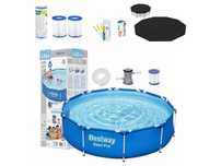 NOWY Basen Ogrodowy Stelażowy 305cm x76 cm Bestway + POMPA + POKRYWA