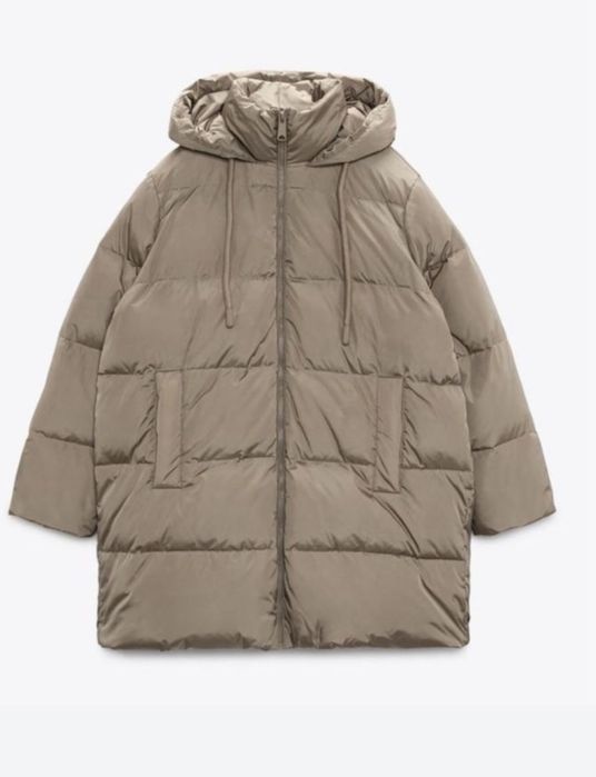 Пуховик zara, теплий пуховик зара, пуффер zara