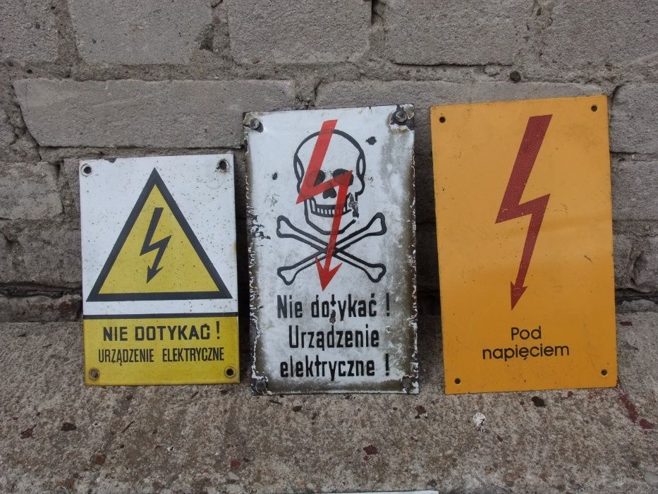 Tabliczki ostrzegawcze okres PRL