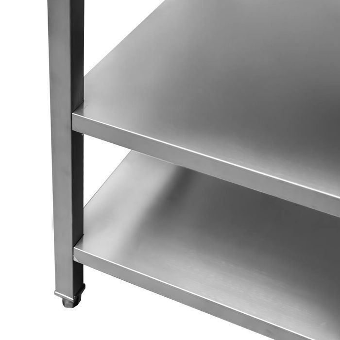 Stół gastronomiczny z rantem i 2 półkami Mega-M 100x60x85(H) - NOWY