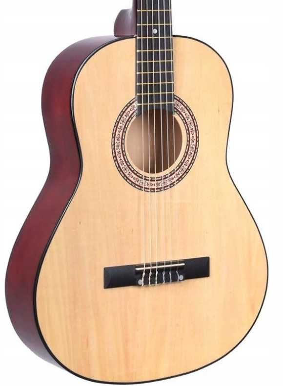 Gitara klasyczna 4/4 NOWA idealna do nauki pełnowymiarowa AKCESORIA