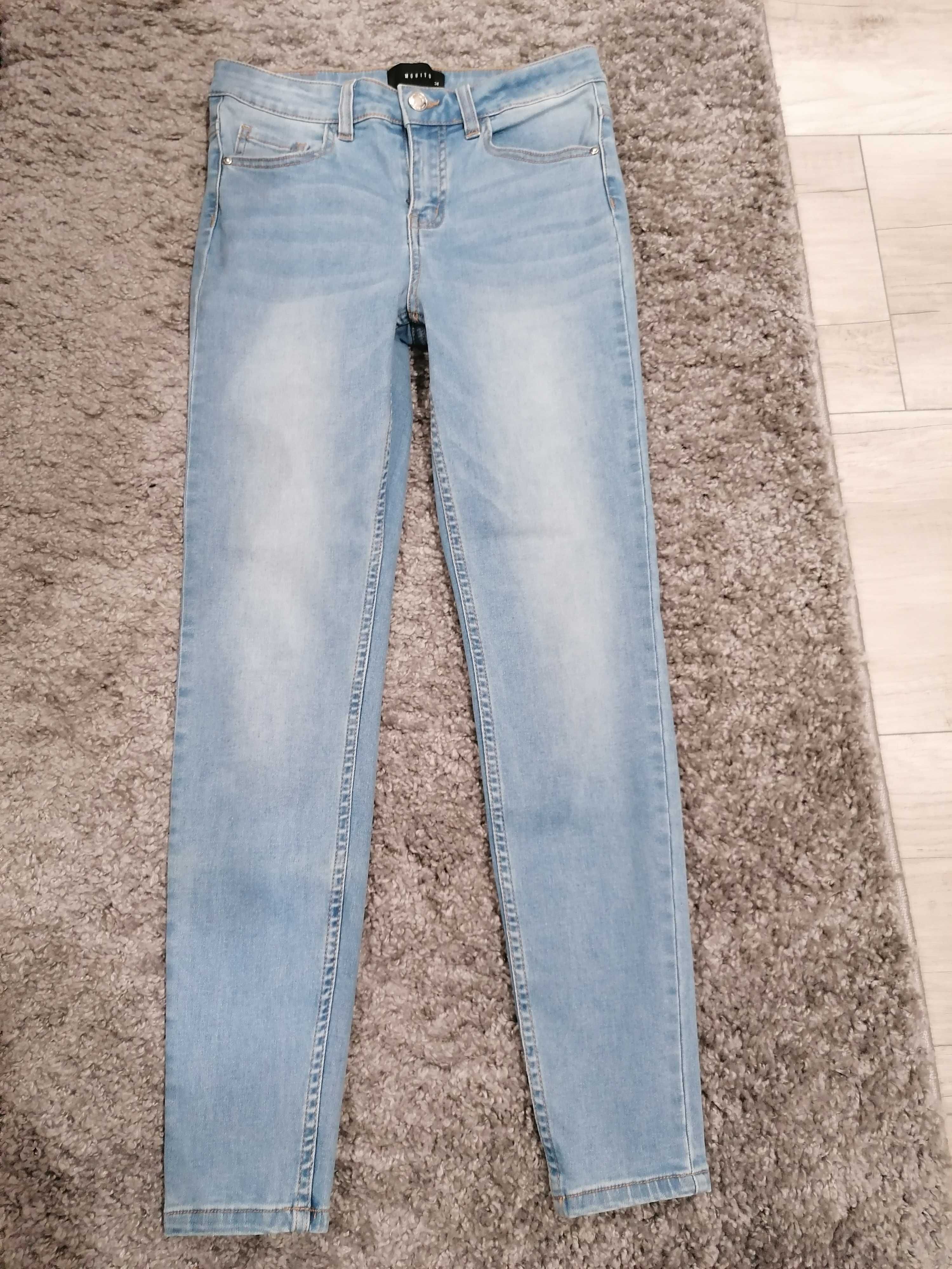 Spodnie jeansowe Mohito jeansy r.34 36 XS S jak nowe
