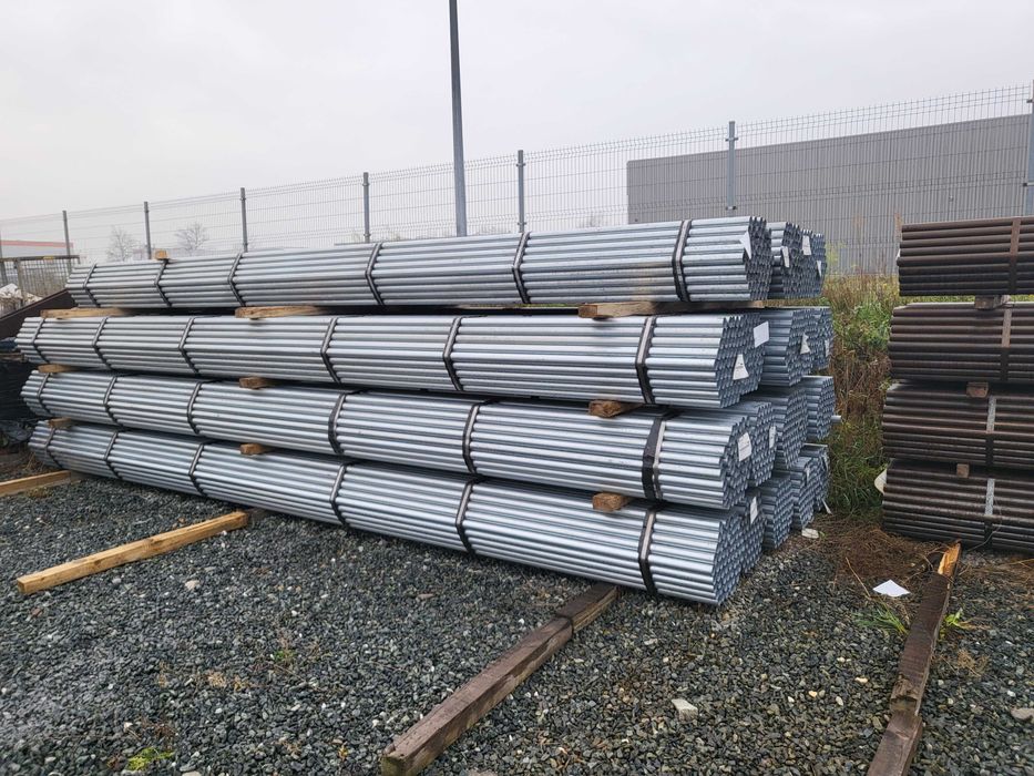 Słupki ogrodzeniowe rura fi 48,3 ocynk 6,0m stal ocynkowana