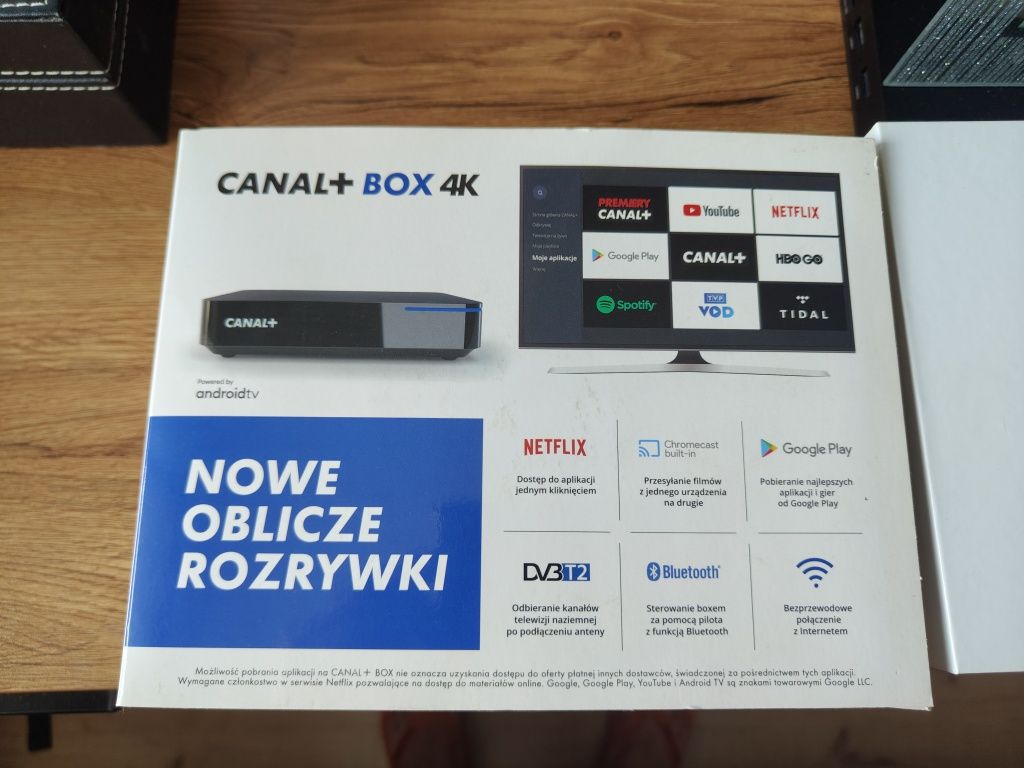 Dekoder CANAL+ BOX 4K - Hybrydowy Odbiornik Telewizyjny Android TV