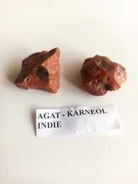 Agat karneol indie 2 sztuki