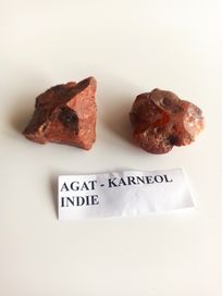 Agat karneol indie 2 sztuki