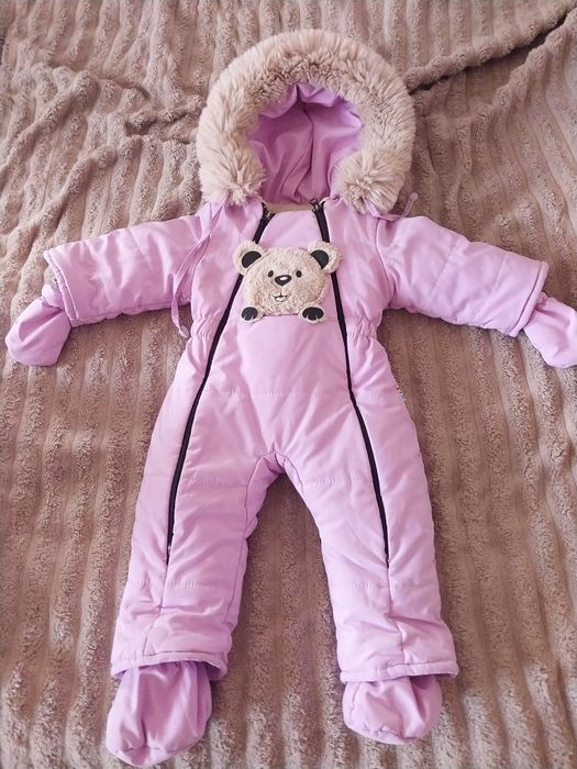 Зимовий комбінезон на дівчинку 74р.