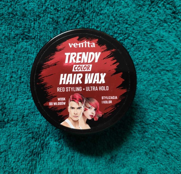 Koloryzujący wosk do stylizacji włosów, czerwony, red