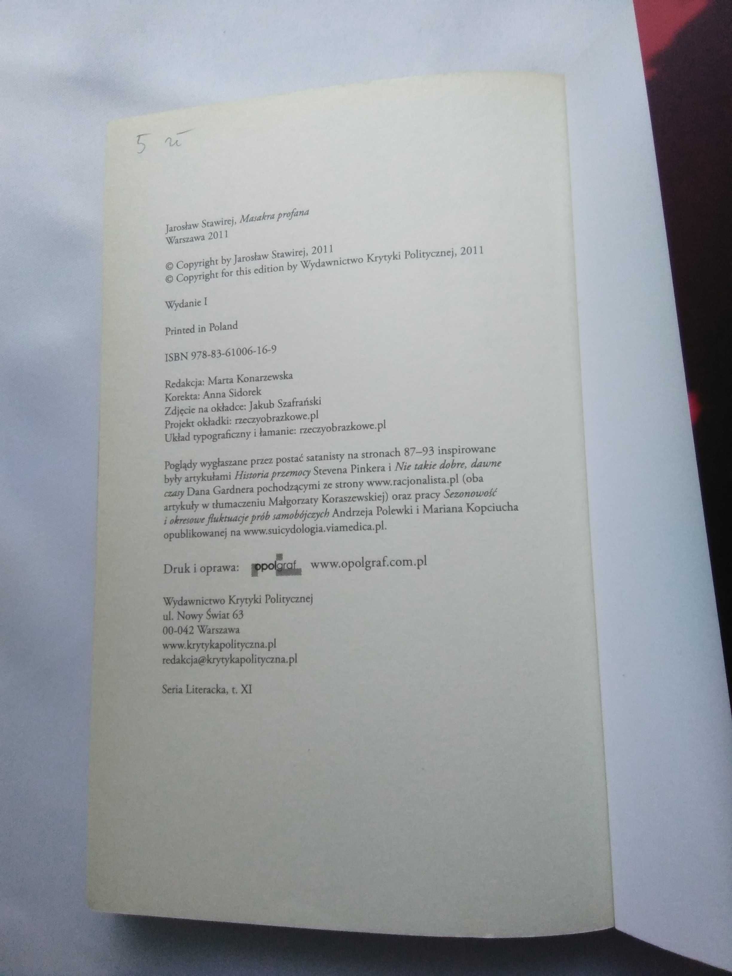 Masakra profana Jarosław Stawirej