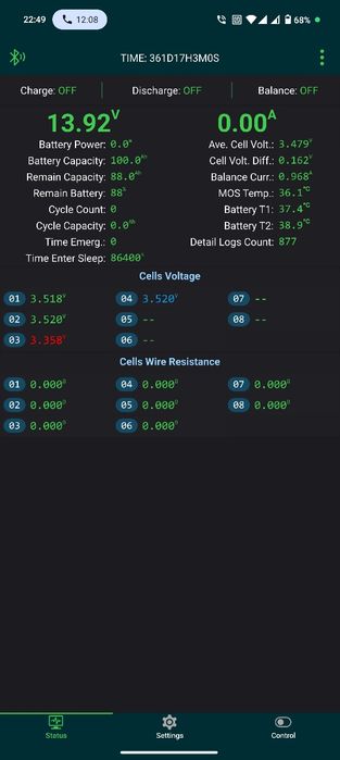 Акумуляторний блок 4s 12.8В 100А lifepo4