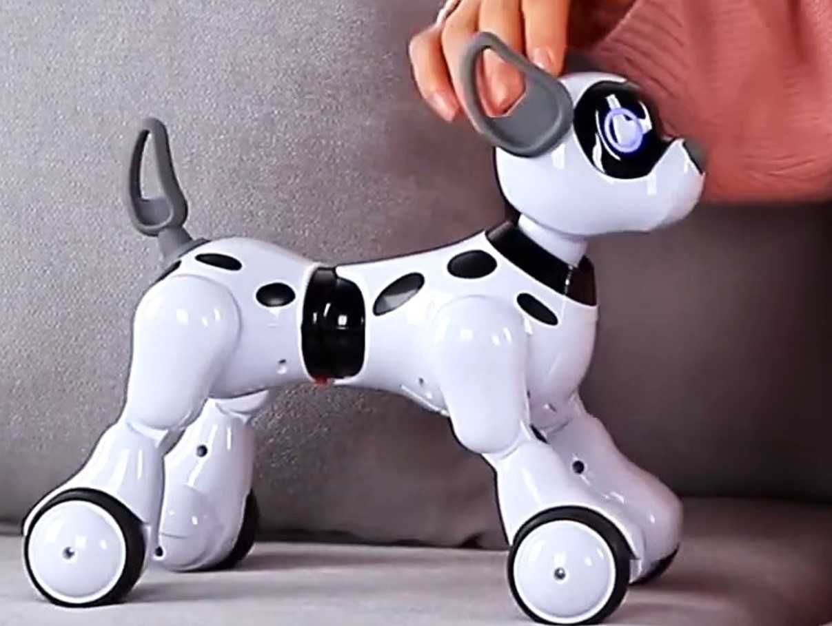 Іграшковий радіокерований робот собака на пульту р/у, співає танцює