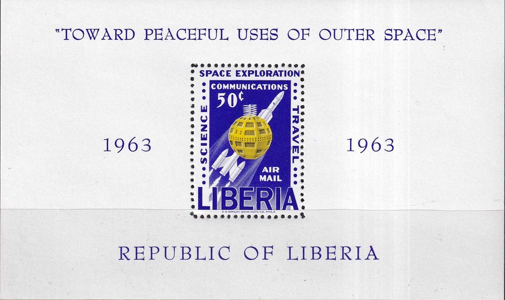 Liberia 1963 bl.27 cena 3,90 zł kat.2€ - kosmos