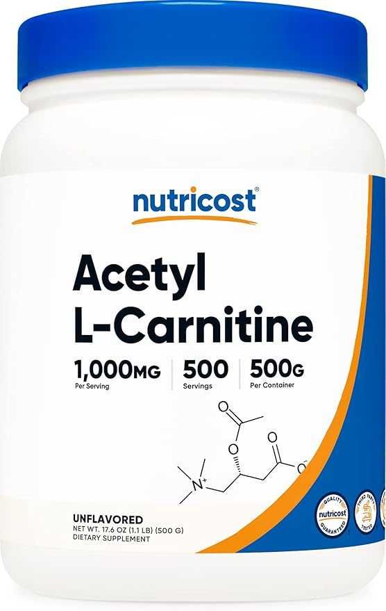 Ацетіл L-Карнітин, Acetyl L-Carnitine, порошок 500 грамів на 500 днів